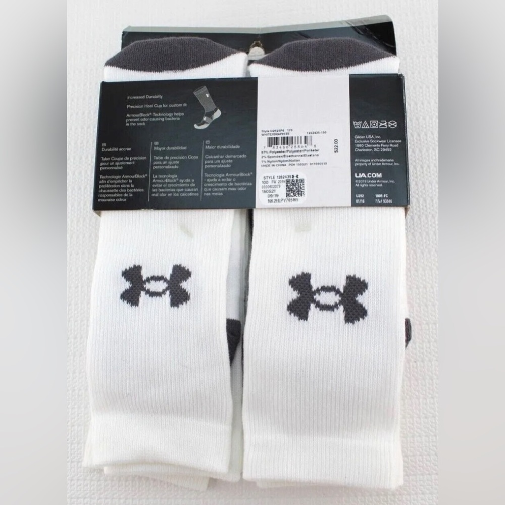 New Under Armour UA resistor 3.0 performance crew Socks - Picture 5 of 9